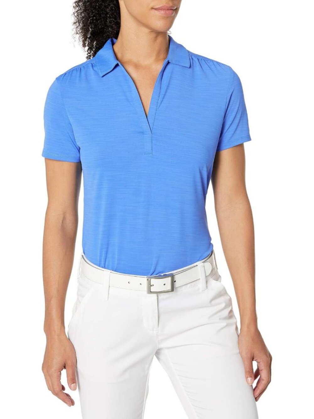 Women's Short Sleeve Polo Shirt - Stretch Fabric, Sun Protection, Extended Sizes